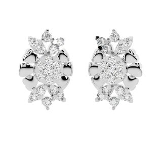 Zoe Round Diamond Stud Earrings